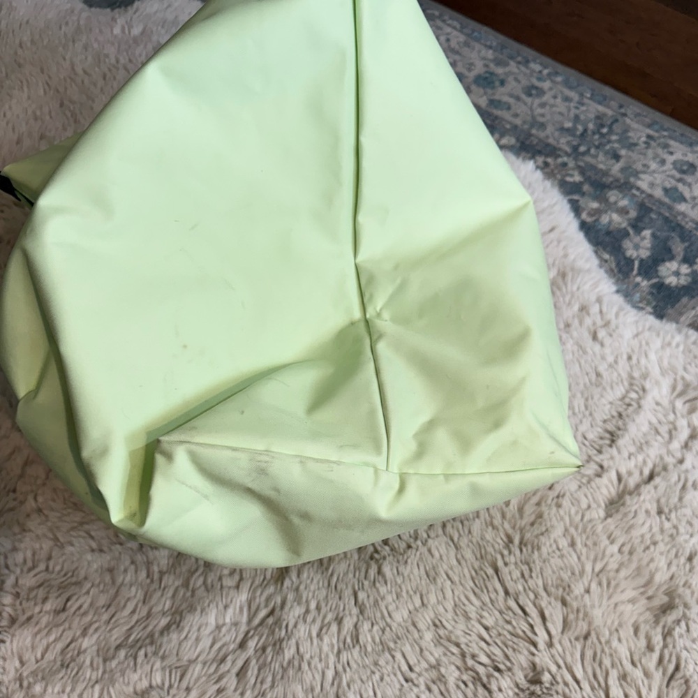 Longchamp Le Pilage Large weekender Lime Green Tote Bag - Picture 9 of 14